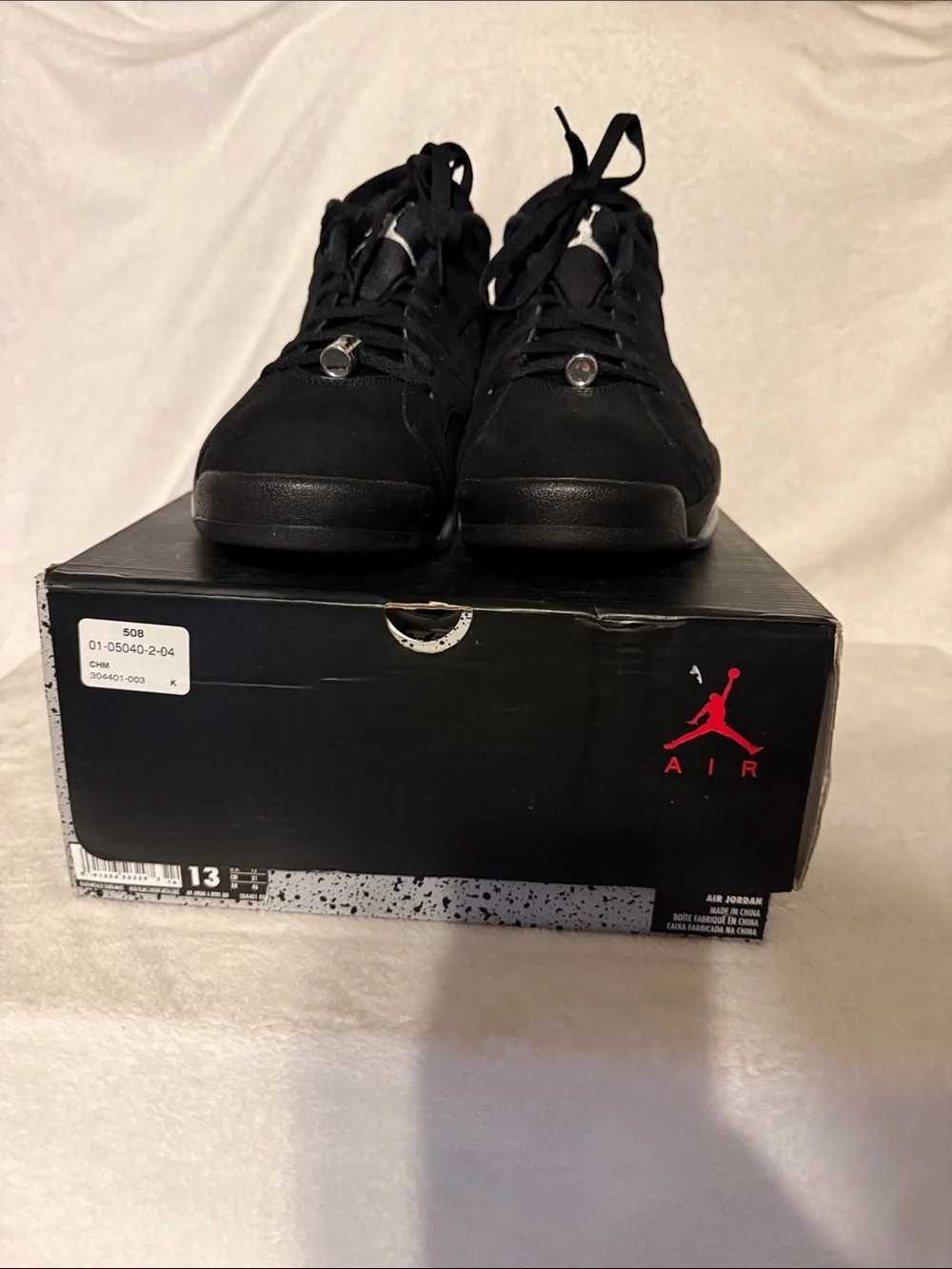 2015 Jordan Retro 6 Men’s Black Low-Top Basketball Sneakers